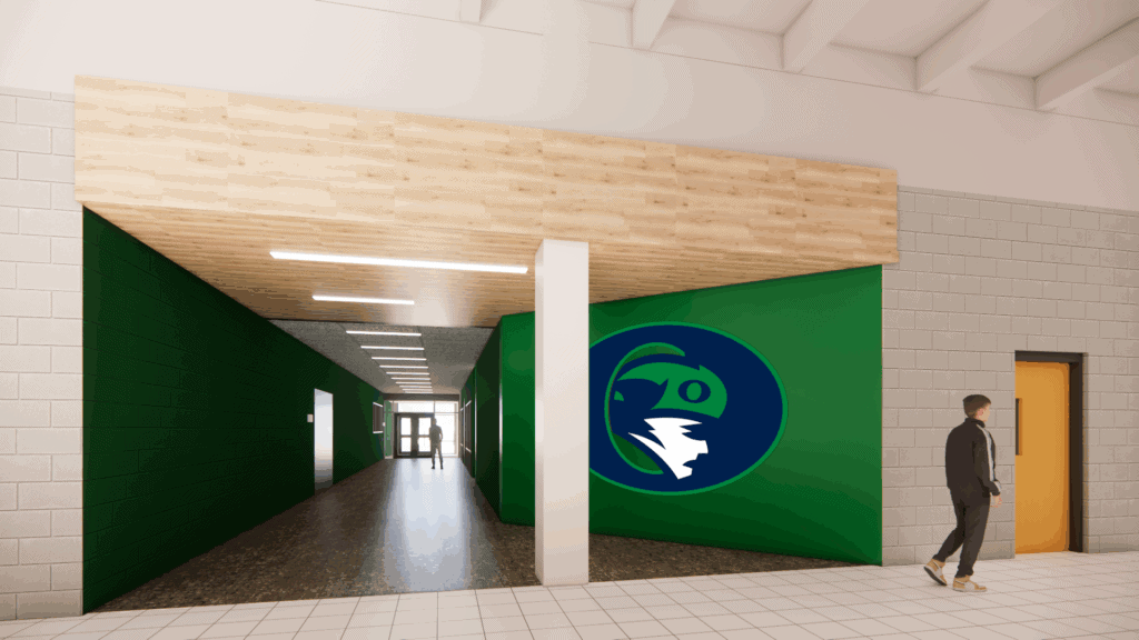 OHS renovation of Automotive pathway hallway