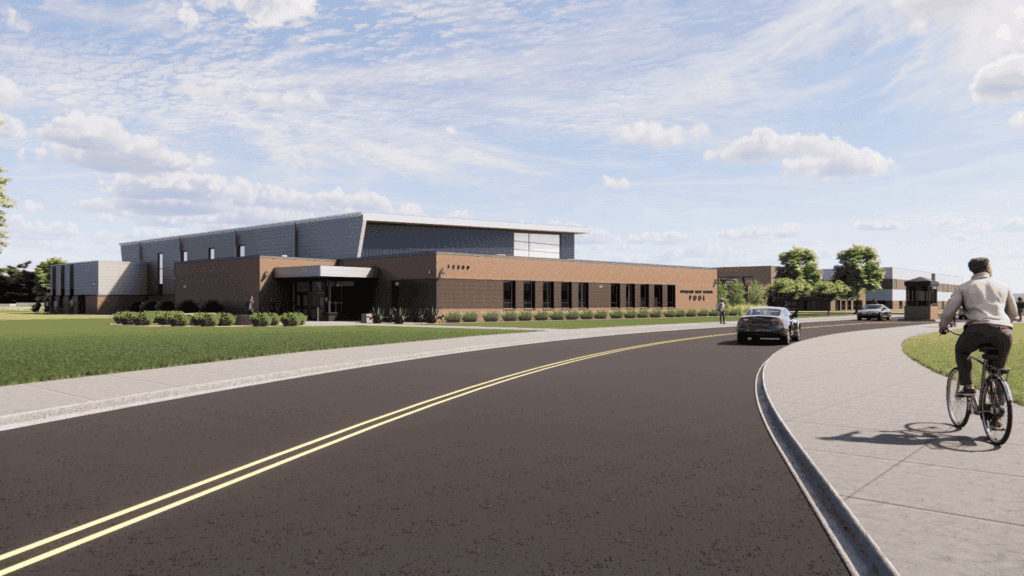 OHS new pool natatorium external view