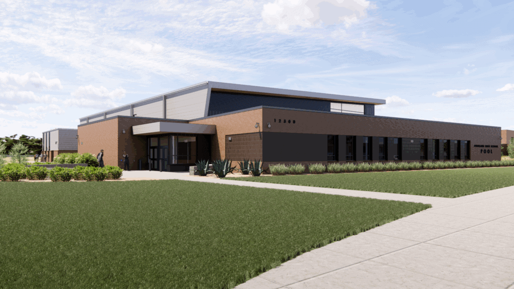 OHS new pool natatorium entry - external view