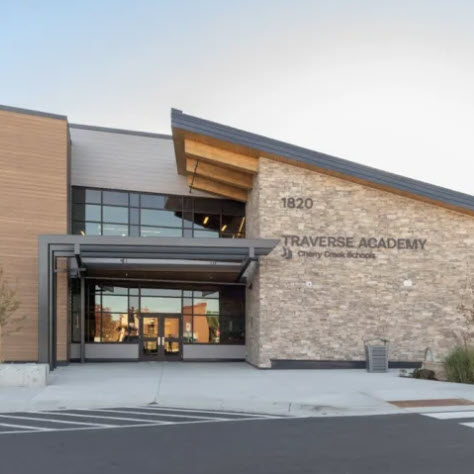 Front entry of Traverse Academy